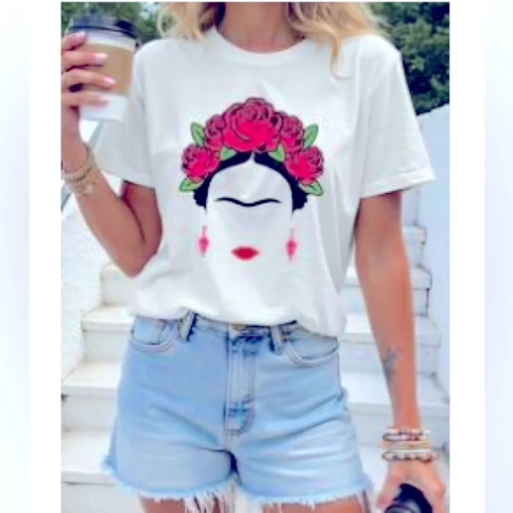 FRIDA Graphic White T-Shirt - Picture 4 of 4